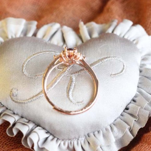 Natural Gemstone Ring Gold Vermeil Red Garnet ring for Her Retro Open Ring - Picture 6 of 11